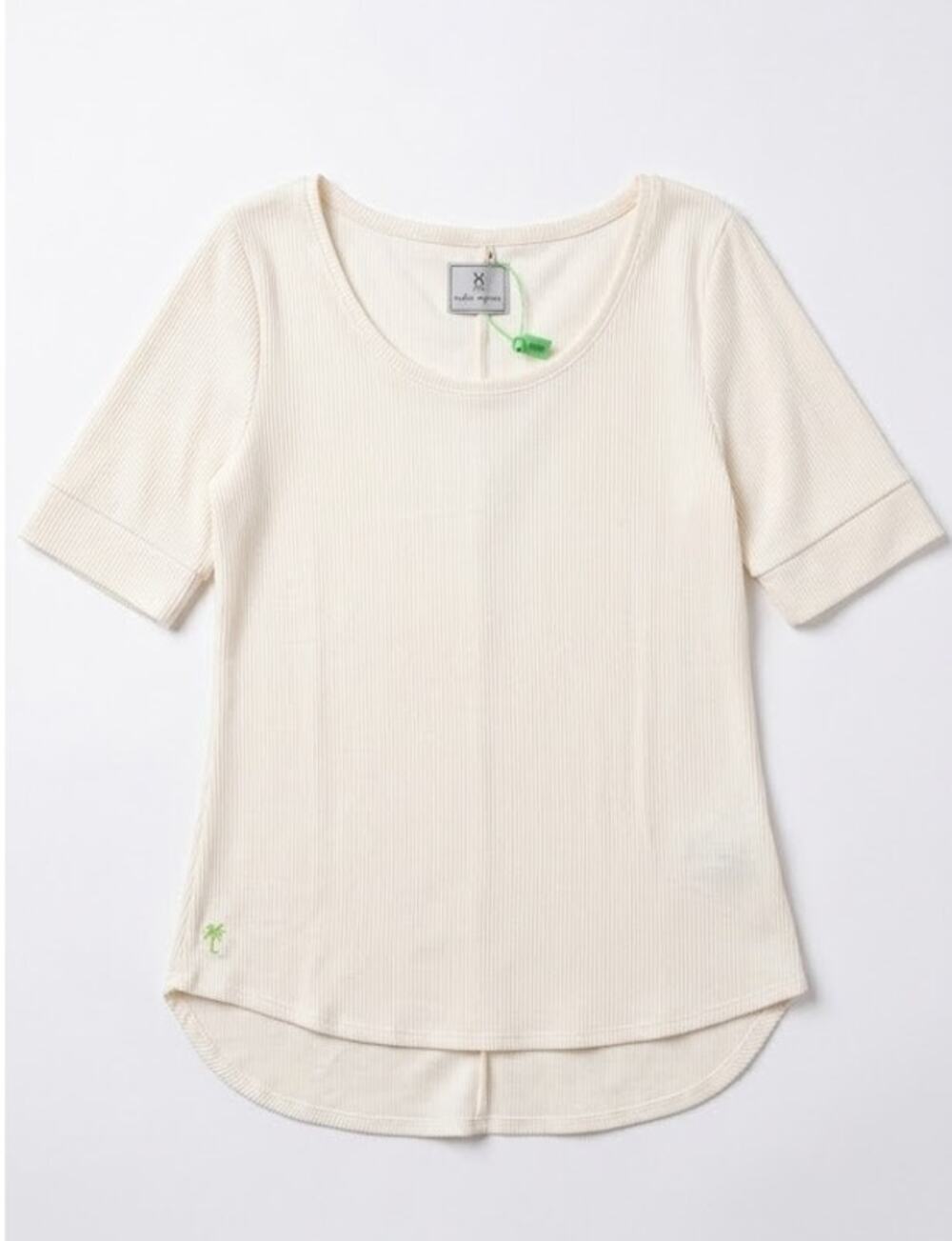 DUDLEY STEPHEN Fleece Ribbed Tee Size L NWT